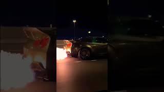 Wild Nissan R35 GTR with huge “FLAMES”  #shorts