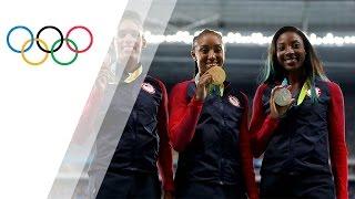 USA sprinters sweep the podium in Women's 100m Hurdles