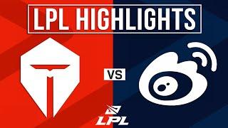 TES vs WBG Highlights ALL GAMES | LPL 2024 Summer | Top Esports vs Weibo Gaming