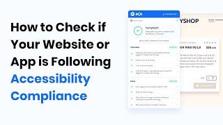 How to Check if your Website/App is following Accessibility Compliance