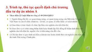 Trình tự lập báo cáo NC tiền khả thi, chủ trương đầu tư năm 2022 theo Luật Đầu tư công và Luật XD