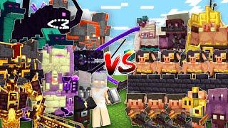 OP BOSSES vs PIGLIN CASTLE - Minecraft Mob Battle