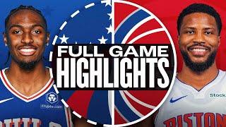 76ERS at PISTONS | FULL GAME HIGHLIGHTS | November 30, 2024