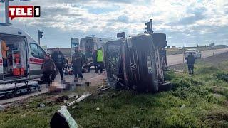 Tekirdağ'da feci kaza! 5 kişi hayatını kaybetti, çok sayıda yaralı var