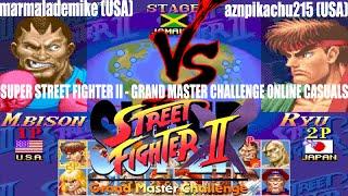 Fightcade [HD] - marmalademike (USA) vs. aznpikachu215 (USA) - Super SF II Turbo Online Casuals