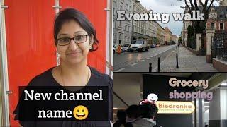 Evening Walk and Grocery shopping in Poland || Telugu Vlogs in Poland || Europe