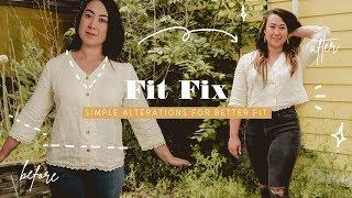 Updating a thrifted top to fit/flatter me better! // Fit Fix: ep 1 #fitfix