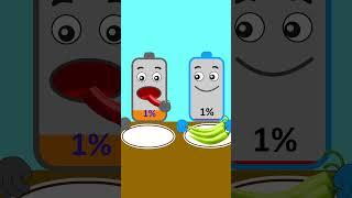 Battery Spicy Versus Challenge!  | Asmr Mukbang Animation #shorts #mukbang #azdanimation