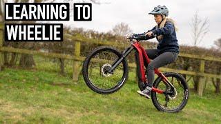 LEARNING TO WHEELIE MY EBIKE!