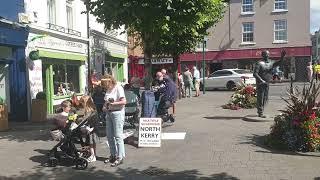 Singer Joe Lynch doing a charity gig at Listowel Town.2022.