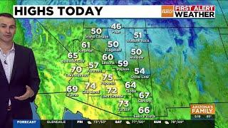 Pleasant weather ahead for Phoenix area with slightly above average temps