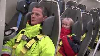 Free-fall lifeboat training at Norsafe Academy Rosendal