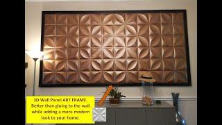 3D Wall Panel Canvas Art Frame. How to frame and easy to DIY. @georgeygeorge7654