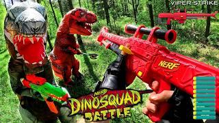 NERF GUN DINOSQUAD BATTLE 4 | Nerf First Person!