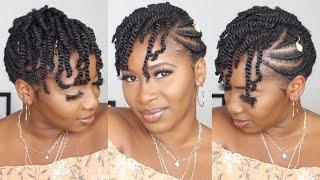 No EXTENSIONS PROTECTIVE SUMMER STYLE On Short 4C Natural Hair | Flat Twist and Mini Twists Tutorial