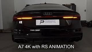 A7 4K with RS7 animation on headlights and taillights - Retrofit.nu