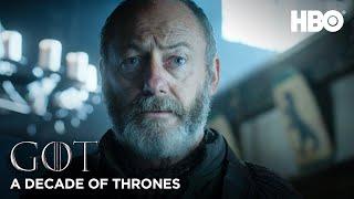 A Decade of Game of Thrones | Liam Cunningham on Davos Seaworth (HBO)