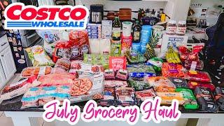 COSTCO GROCERY SHOPPING HAUL//July Cart with Prices!