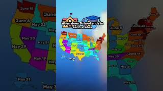 When does school ends in each states #shorts #mapper #geography #country #shortfeed #history #europe