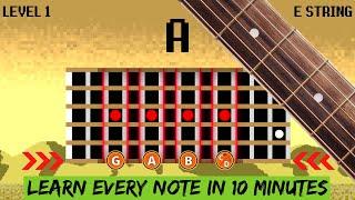 FRETBOARD MEMORIZATION GAME  LEARN ALL THE NOTES on a GUITAR FRETBOARD in 10 MINUTES