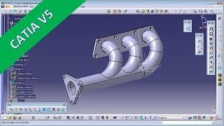 Abgaskruemmer - Catia v5 Training - Sweep with Law