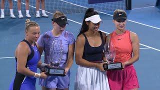 Anna Kalinskaya / Priscilla Hon vs Mirra Andreeva / Diana Shnaider | Trophy Ceremony | Brisbane 2025