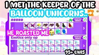 HE HAS 100+ BALLOON UNICORNS!THE KEEPER OF EXOTICS!⭐️#adoptmeroblox #preppyadoptme #preppyroblox