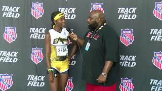 2017-08-02 Interview With Girls 100 Meter Dash Champion U14 Tamari Davis Clermont, FL