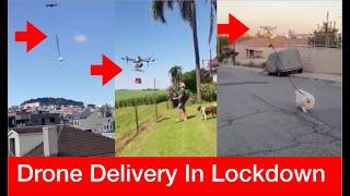 Drone delivery in Lockdown - Beer I Toilet paper I Walks dog - Compilation Video #StayHome #WithMe