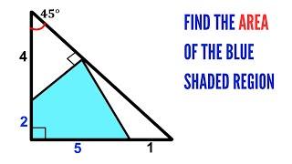 Can you find area of the Blue shaded region? | (Nice Geometry problem) | #math #maths | #geometry