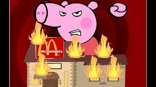 Peppa Pig "destroys" McDonald's