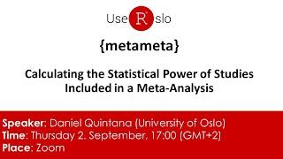 Calculating the Statistical Power of Studies Included in a Meta-Analysis Using {metameta}
