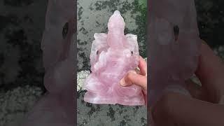 Rose quartz Ganesh carving #crystal #crystals #crystalshop #crystaldecor #crystalstores