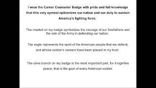 Army Career Counselor Creed 79S 79V