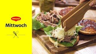 Pulled Pork Burger (Rezept) | MAGGI Mittwoch