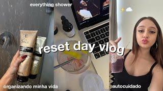 reset day vlog: hidratando o cabelo, autocuidados, everything shower e mais!! 