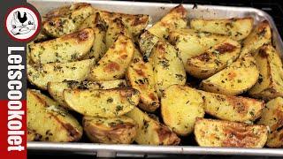 Roasted Potatoes with lemon garlic and herbs