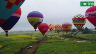 Chinese koppels trouwen in een heteluchtballon