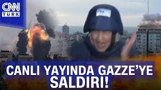 Gazze'deki kuleye canlı yayında saldırı! Muhabir gözyaşlarını tutamadı