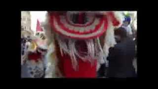 Chinese Lion Dance Parade around the Hamburg-Alster /Germany - Dacascos Kung Fu Showteam