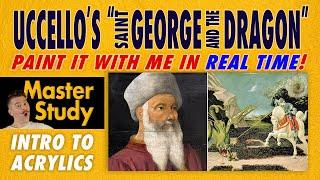 1/2 Paint Paolo Uccello's "St. George and the Dragon" (c.1456) ! – Master Study – Easy Intro Acrylic