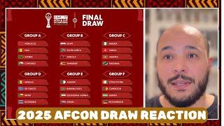 Reacting to the 2025 Africa Cup of Nations draw