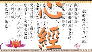 『心經』.全文讀誦（注音字放大）(21次30分) ｜適合手機端｜Heart Sutra 般若心経（更新）