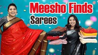 Meesho Trending Sarees Function Wear / Summer Collections @ Low Price | Karthikha Channel Saree Haul