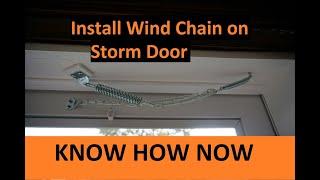 Install Storm Door Wind Chain