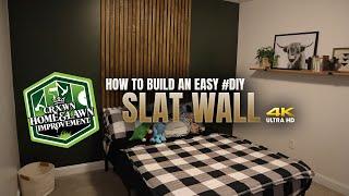 #HowTo Build a #BudgetFriendly #DIY Slat Wall | CRXWN Home & Lawn Improvement #accentwall #Ryobi