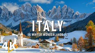 Italy Winter 4K  A Journey Through Italy’s Scenic Winter Wonderland with Calming Music