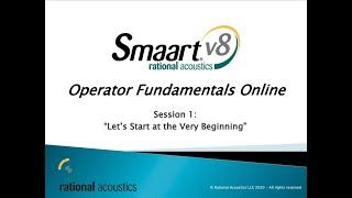 Smaart Operator Fundamentals Online: 1 - Let's Start At The Very Beginning