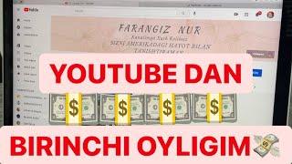 YOUTUBEDAN BIRINCHI OYLIGIM | BOMBA BO’LGAN VLOGM VA SAVOLLARGA JAVOB