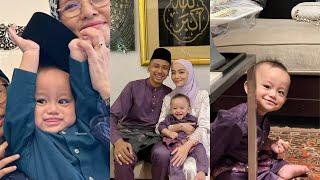 Mira Filzah sekeluarga di pagi Raya, Comel je gelagat Anak Mira Filzah bergambar di Pagi Raya